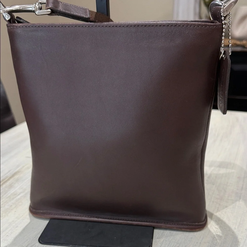 Vintage Coach Dark Brown Leatherwear Messenger/Crossbody Bag-AOD-9433